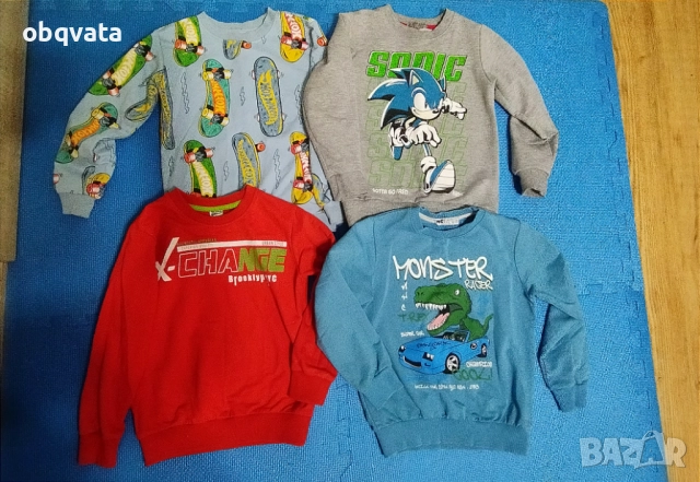 Лот детски блузи с дълъг ръкав момче 122/128см