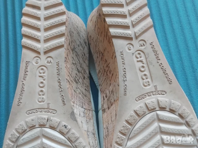 Crocs 100% оригинални дамски сандали на платформа - естествена кожа, снимка 6 - Сандали - 50911708