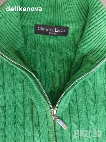 Унисекс. Christian Lacroix. France  Size L  Прекрасен поло пуловер 