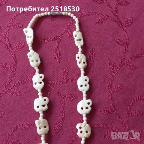 Костено колие и седефена гривна, снимка 5 - Антикварни и старинни предмети - 51564437