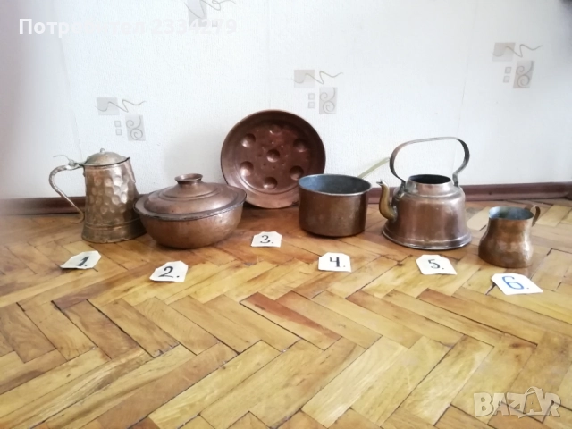Стари медни кухненски съдове. , снимка 16 - Антикварни и старинни предмети - 48085199