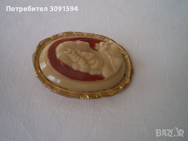 брошка -игла с викторианска жена-камея , снимка 7 - Антикварни и старинни предмети - 40403157