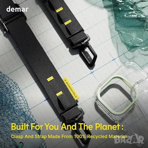 RHINOSHIELD 2-в-1 ултра ремък за телефон | Каишка за китка, през рамо, снимка 6 - Селфи стикове, аксесоари - 49095707