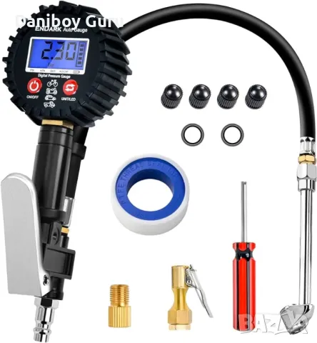 Цифров манометър за помпане на гуми  