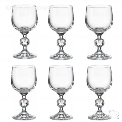 Комплект ot 6 чаши за аперитив със столче Bohemia Sterna, 150мл, снимка 3 - Чаши - 49134561