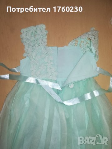 Рокля с 3Д цветя и тюл, снимка 3 - Детски рокли и поли - 43879359