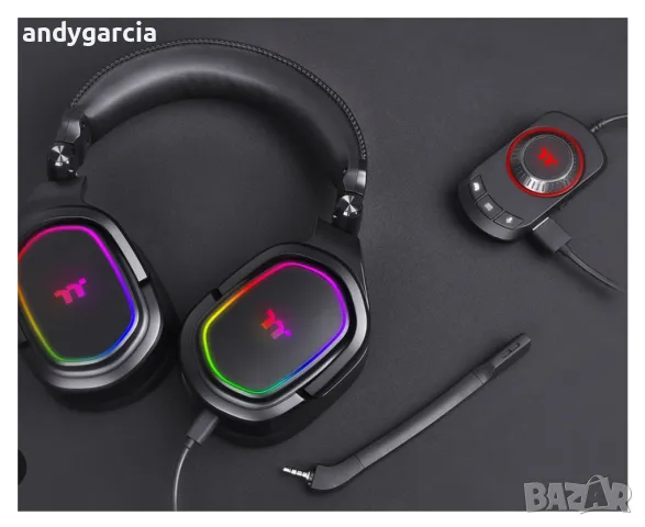 Thermaltake Argent H5 RGB Wireless 7.1 Surround 50mm USB геймърски слушалки чисто нов запечатани, снимка 1 - Слушалки за компютър - 45144938