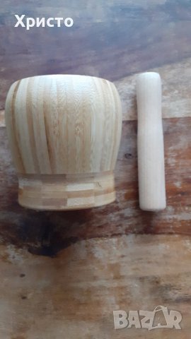 хаван и чукало от естествено дърво бамбук, снимка 5 - Прибори за хранене, готвене и сервиране - 43452014