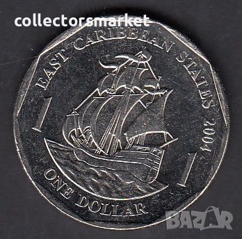 1 долар 2004, Източно Карибски Щати, снимка 1 - Нумизматика и бонистика - 16041583