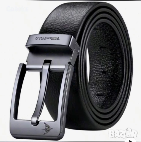 Мъжки официален колан за Панталони WilliamPAUL LEATH* Естествена телешка кожа!