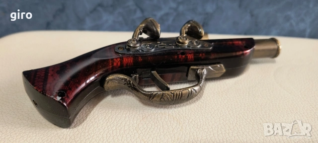 Запалка - метален кремъчен пистолет в реални размери , снимка 4 - Запалки - 53386149