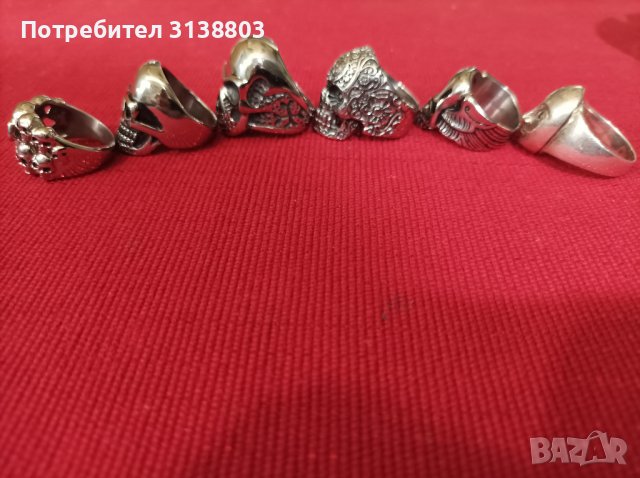Пръстени с череп, снимка 3 - Пръстени - 36769851