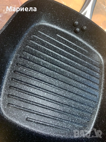 Професионален грил тиган Brio Metallica, с незалепващо покритие, индукционен, 28х28см, снимка 5 - Съдове за готвене - 52117223