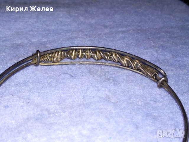 ФИНА ФИЛИГРАНЕН ТИП СРЕБРИСТА СТОМАНЕНА ХЕНД МЕЙД ГРИВНА 38002, снимка 8 - Гривни - 40867361