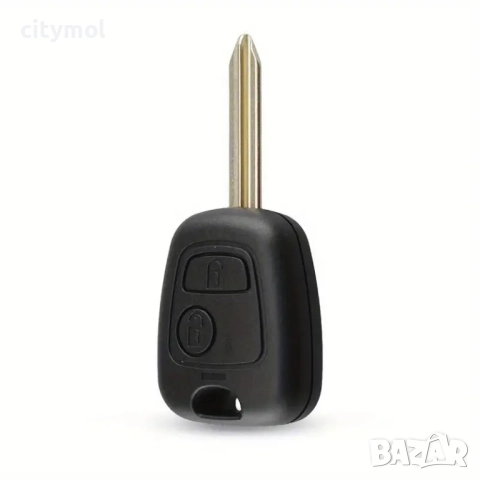 Кутийка за ключ с 2 бутона и острие SX9 за Citroen C1, C2, C3 и Peugeot 106 107 206 207 307 406 407,
