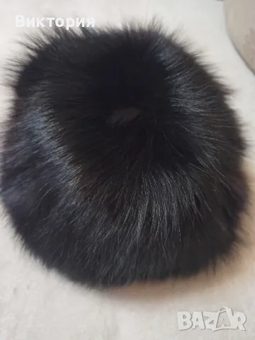 Дамска шапка от лисица 🦊, снимка 4 - Шапки - 48042221