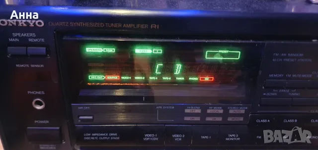 Усилвател ONKYO, много запазен, произведен в Япония! (Ресивър), снимка 6 - Ресийвъри, усилватели, смесителни пултове - 49935365