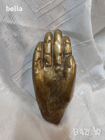 Автентична бронзова пластика „Ръка"- изключително масивна !, снимка 5 - Антикварни и старинни предмети - 53495274
