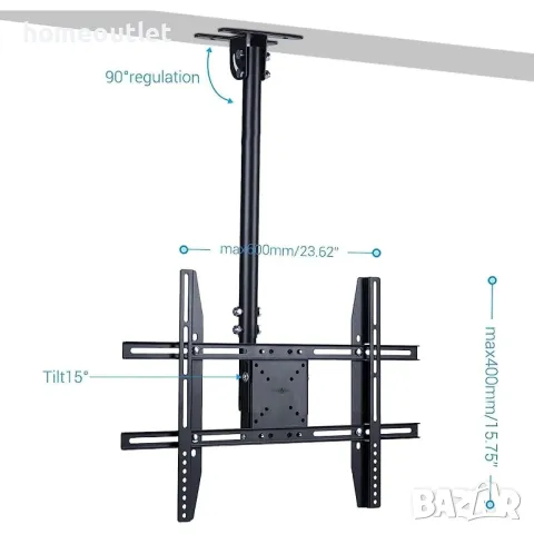 ПРОМОЦИЯ Стойка за телевизор с таванен монтаж UNHO 138-U-430D, снимка 5 - Стойки, 3D очила, аксесоари - 49008940