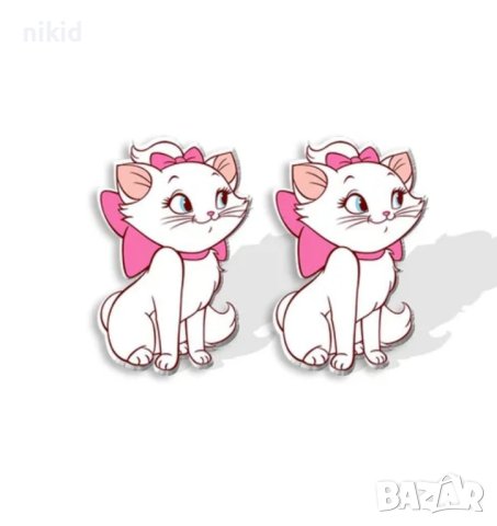 Коте Мари Marie детски обици обеци обички