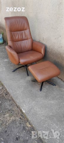 Кресло-релакс с табуретка, снимка 1 - Дивани и мека мебел - 37741734