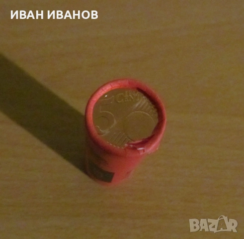 Банков фишек 50 бр. по 5 евроцента 2026 година - UNC, снимка 2 - Нумизматика и бонистика - 53115087