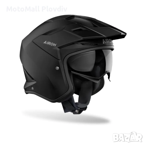 Каска Airoh Kombakt Color Black Matt, снимка 3 - Аксесоари и консумативи - 51784237