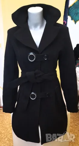 "MNG"-черно палто 2, снимка 2 - Палта, манта - 48714503