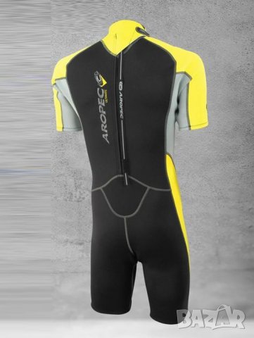 Къс мъжки неопренов костюм Aropec Vitality Yellow 3B130M-2.5mm, снимка 2 - Водни спортове - 33315410