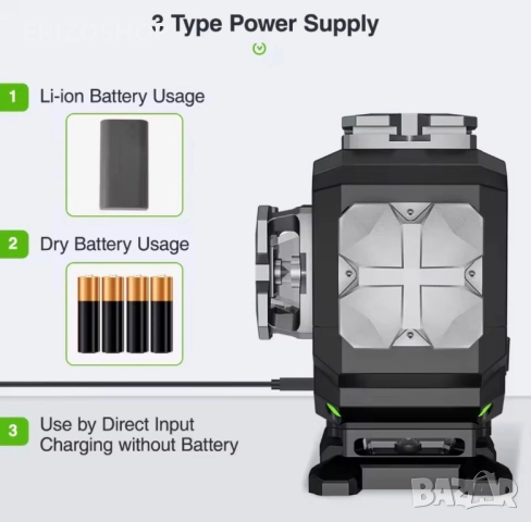 Huepar 3 D лазерен нивелир, снимка 9 - Измервателни инструменти - 51918028