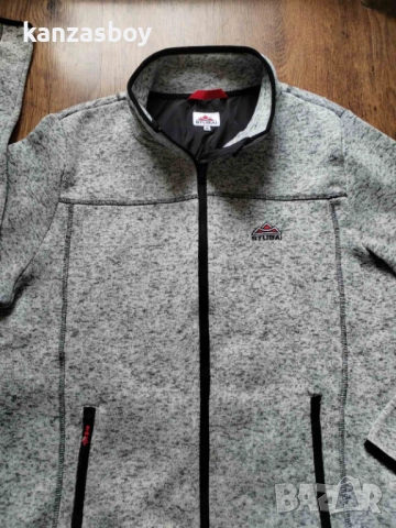 Stubai Strickfleece-Jacke - мъжко поларено горнище ХЛ КАТО НОВО , снимка 2 - Спортни дрехи, екипи - 52886585