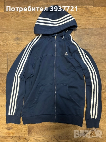 adidas essentials три ленти през качулката , снимка 3 - Суичъри - 52391530