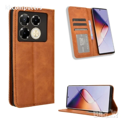 Infinix Note 40 Pro 5G Magnetic Buckle Retro Texture Кожен Калъф и Протектор, снимка 3 - Калъфи, кейсове - 51275110