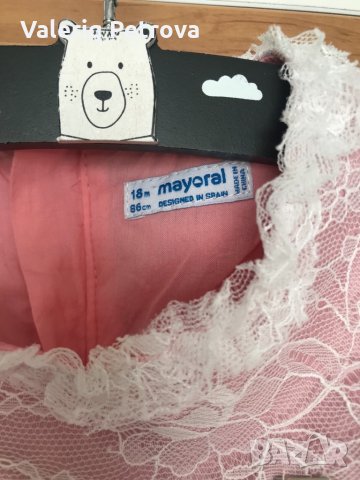 Прелестна рокля Mayoral, снимка 6 - Бебешки рокли - 32619431