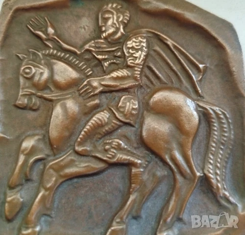 СТАРА БРОНЗОВА ХУДОЖЕСТВЕНА ПЛАСТИКА - НИНА КАНАРОВА/КОННИК 1988 , снимка 2 - Пана - 51408699