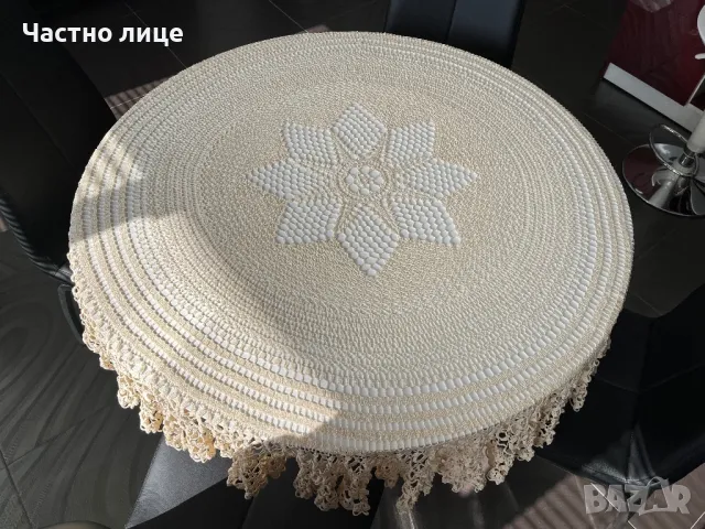 Покривка за маса ръчна изработка-диаметър 140 см., снимка 2 - Други стоки за дома - 48892528