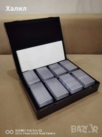 Нумизматична кутия с кватрадни капсули 100бр+100 бр бели уплътнители