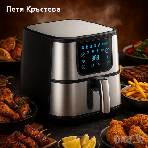 Еър фрайър Scheffler LQ-5001BS – 5.5L здравословно готвене с до 80% по-малко мазнина, снимка 3 - Други - 52303199