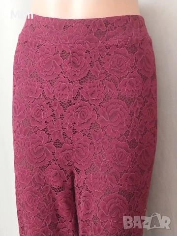 Zizzi 3XL Дантелен панталон бордо, снимка 6 - Панталони - 51460670