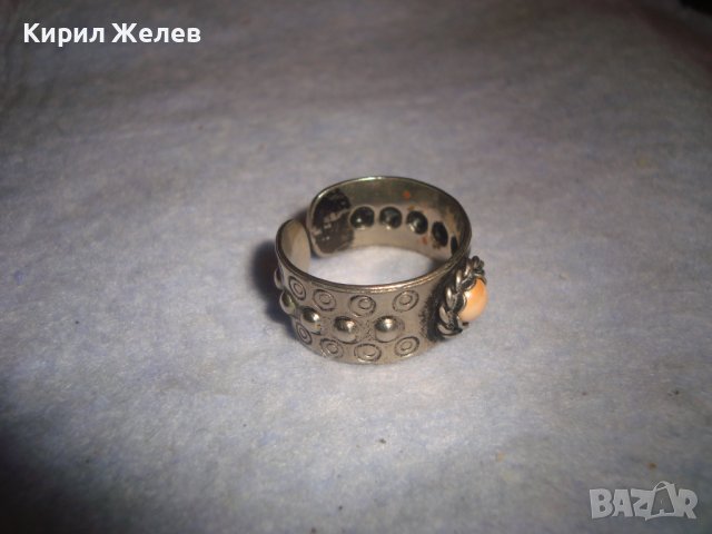 СТАР РЪЧНО ОРНАМЕНТИРАН РЕТРО ВИНТИДЖ АРТ ПРЪСТЕН ПОСРЕБРЕН РЕГУЛИРУЕМ МОДЕЛ 20639, снимка 7 - Антикварни и старинни предмети - 37442784