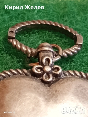 Винтидж сребърно бижу във формата на сърце с флорален мотив майстоска изработка 52453, снимка 2 - Колиета, медальони, синджири - 52917914