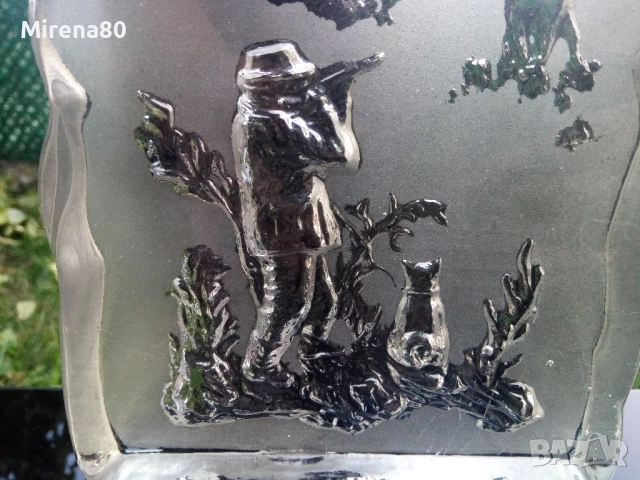 Кристално преспапие - за ловджии !, снимка 2 - Антикварни и старинни предмети - 52268755