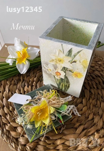 Кутия-Нарциси!, снимка 2 - Декорация за дома - 53046798