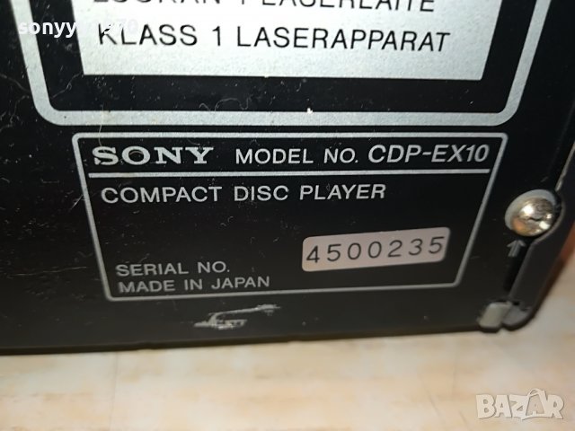 SONY CDP-EX10 MADE IN JAPAN 0909221953, снимка 16 - Декове - 37952951