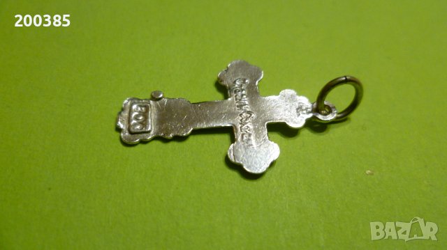 Руско гравирано сребърно кръстче, снимка 3 - Колиета, медальони, синджири - 40396776