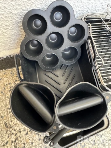 Комплект 15 в 1 Силиконови Форми за Фритюрник с Горещ Въздух, Еър Фрайър, Чашки, Форми, Тава, Щипка!, снимка 4 - Форми - 50578567
