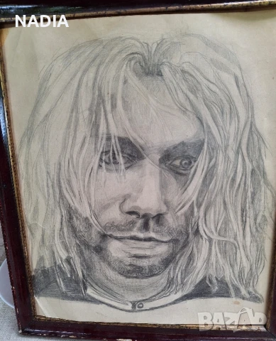 Кърт Кобейн рисуван портрет, снимка 1