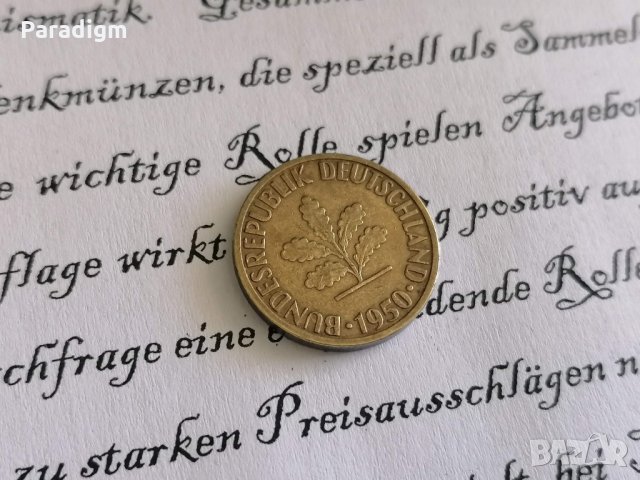 Монета - Германия - 5 пфенига | 1950г.; серия F, снимка 2 - Нумизматика и бонистика - 32325705