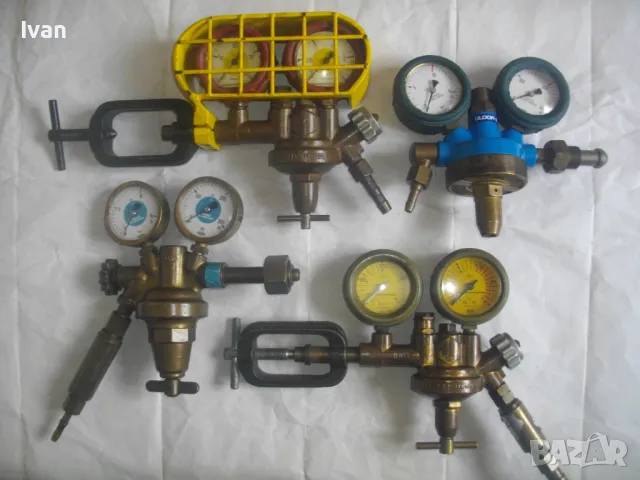 Оксиженен оригинален РЕДУЦИР ВЕНТИЛ РАЗЛИЧНИ за кислород ацетилен MESSER GRIESHEIM EWO GLOOR 315 bar