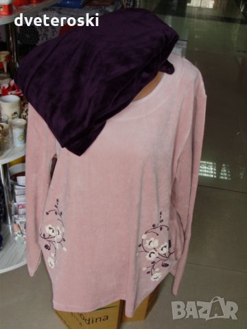 Дамска пижама с дълъг ръкав размер 2ХЛ плюш, снимка 5 - Пижами - 27086370